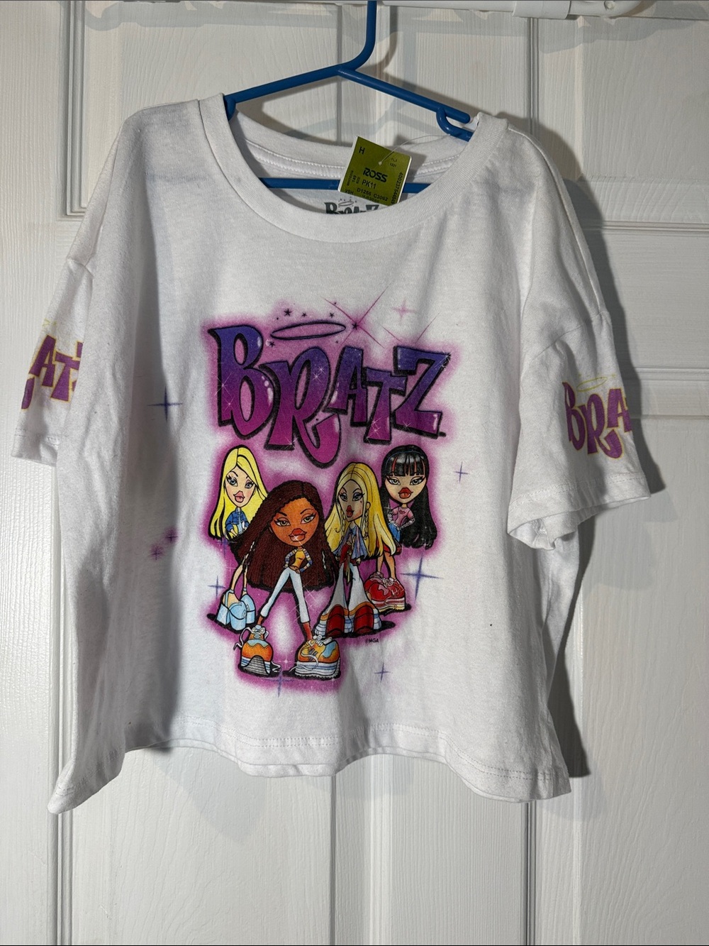 BRATZ White Cropped Graphic Tee